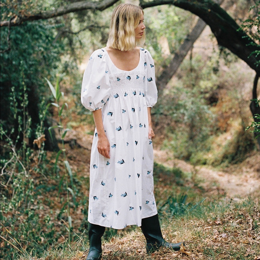 Veneto Dress Cornflower - White Dress